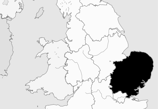 Map of East of England Region