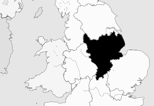 Map of East Midlands Region
