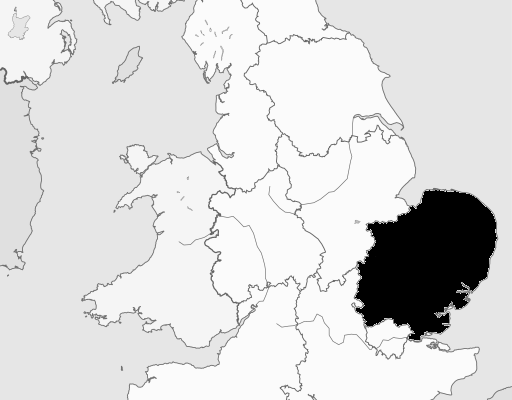 Map of East of England Region
