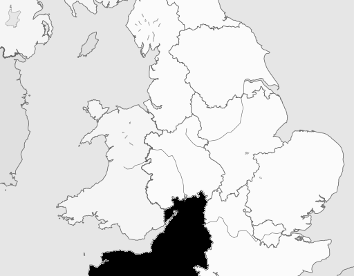 Map of South West England Region